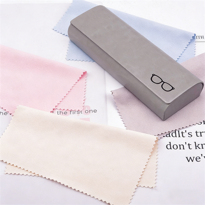 Minimalistisk brilleveske i hardt skinn