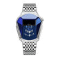 Teknologisk Inspirert Quartzklokke for Herre i Rustfritt Stål – 43 mm sporty design