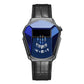 Teknologisk Inspirert Quartzklokke for Herre i Rustfritt Stål – 43 mm sporty design