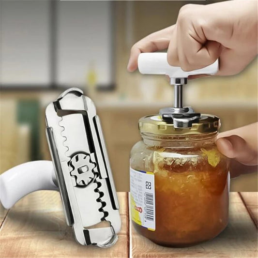 🔧 Justerbar krukkeåpner i rustfritt stål – ergonomisk håndtak – perfekt for svake hender