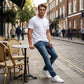 Moderne slim fit stretchjeans for menn