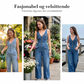 Denim Jumpsuit for Dame – Ermeløs med V-hals og Vide Ben