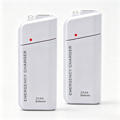 💥Kjøp 1, få 1 gratis💥🔋⚡Bærbar nødlader for mobiltelefoner – powerbank drevet av AA‑batterier med LED‑lommelykt🎁