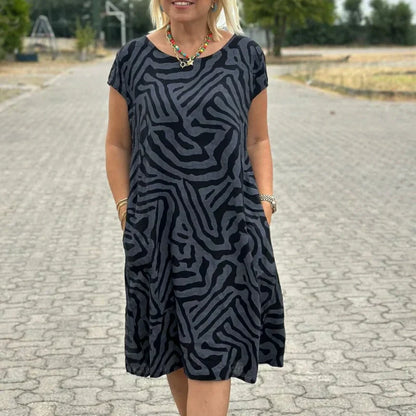✨2025 Ny Boho Vintage Casual kjole med trykk💃