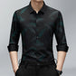 Business Casual Langermet Skjorte for Menn med Trykk