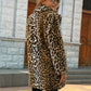 ❄️Winter Specials❄️Women Motefrakk med leopardmønster i varm fuskpels i mellomlang lengde