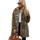 ❄️Winter Specials❄️Women Motefrakk med leopardmønster i varm fuskpels i mellomlang lengde