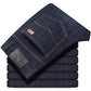 Herre stretch jeans med rett passform