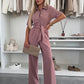 Jumpsuit med Knapp og Midjebånd for Kvinner