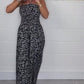 Løstsittende jumpsuit med leopardmønster for kvinner