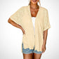 Elegant løs kortermet cardigan