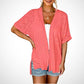 Elegant løs kortermet cardigan