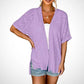 Elegant løs kortermet cardigan