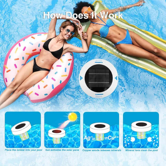 Krystallklart basseng - uten kjemikalier, med solenergi! 🌞Solar Pool Ionizer for krystallklart vann