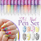 🎁Heit salg – 50 % rabatt!✨ Neglekunstpennsett med 12 farger for kreative design 💅🎨