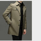 Herre Trenchcoat i Mellomlang Lengde med Avtakbar Innerfôr