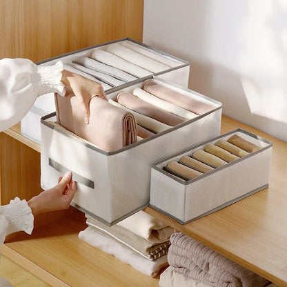 👕 7-Grid Wardrobe Organizer | Space-Saving Storage