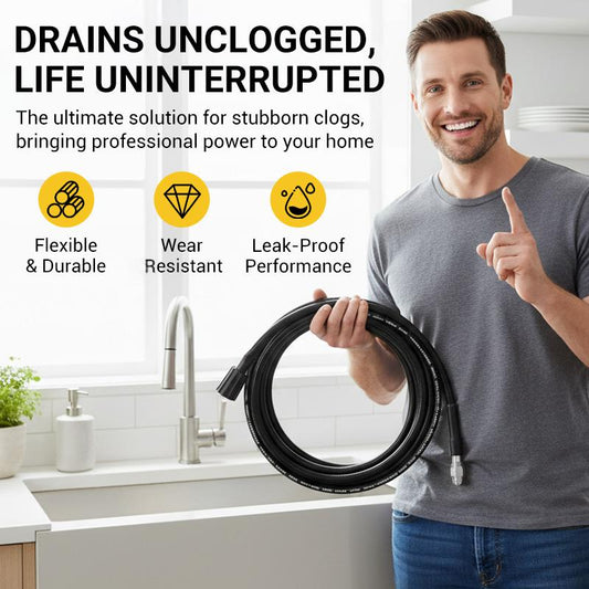⏳🔥TIDSBEGRENSET 50% AVSLAG! ⏰💧Tre-lags sprengningssikker slange – PVC og rustfritt stål. Universell kobling, enkel installasjon. Perfekt for krevende rengjøring! 🚿🔧