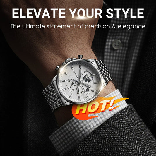 Herreklokke med globusmotiv i maritim stil