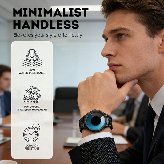 ⏳Begrenset tidsbegrenset 48 % rabatt⏰Futuristisk minimalistisk herreklokke med kreativ roterende skive⌚