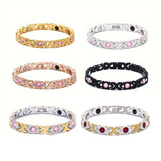 Elegant justerbar armbånd for dame med strass
