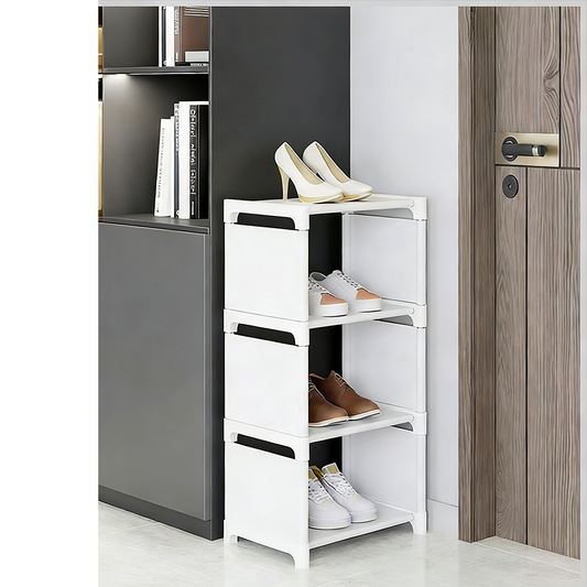 👠 50 % RABATT NÅ! 🚪 Vertikal skohylle til inngangsparti – Plassbesparende, solid metallramme og enkel montering 👟