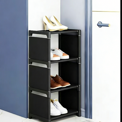 👠 50 % RABATT NÅ! 🚪 Vertikal skohylle til inngangsparti – Plassbesparende, solid metallramme og enkel montering 👟