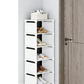 👠 50 % RABATT NÅ! 🚪 Vertikal skohylle til inngangsparti – Plassbesparende, solid metallramme og enkel montering 👟