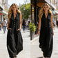 🌞Spring Awakening: 49 % rabatt! Elegant jumpsuit med V-hals: Ermeløs jumpsuit med knappestolpe i en avslappet passform