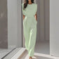 Ensfarget Jumpsuit med Vide Ben for Damer – Elegant, Komfortabel og Allsidig for Enhver Anledning