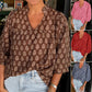Dame casual løs mønstret topp