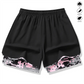 Dame casual treningsshorts med innebygd liner