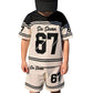 Guttesett: T-skjorte og shorts med 3D-trykk