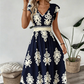 🥳SOMMER-SPESIALTILBUD🥳💞Over 50 000 solgt!💥50 % rabatt! 🔥Løs og luftig maxikjole med V-hals og barokkmønster for damer☀️Leveres innen 5 virkedager�