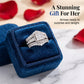 💍 TIDSBEGRENSET 50% RABATT! 💥 Dameringer med prinsessekutt kubisk zirkonia – Pave-innfatning, flerlagsband, glitter ✨