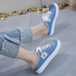 👟 60% RABATT! 👖 Dame Denim Mule-sneakers – enkel å ta på, komfortabel såle ✅ perfekt til en uformell sommerlook ☀️