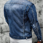 Herre casual denimjakke med vintage-vasket og slitt look
