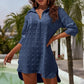 Avslappet oversized skjorte i jacquardchiffon for dame