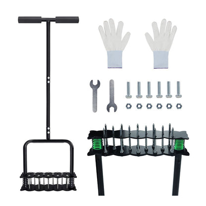 🌱 50 % RABATT! ⛏️ Manuell gresslufter i karbonstål – høydejusterbar med selvrensende utkast – Forbedrer gressrøttene, øker dreneringen og gjør gressklippingen enklere 💪