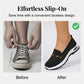 Flate og pustende slip-on sko i mesh for dame