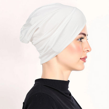 Myk og elastisk turbanhette for dame