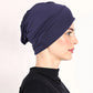 Myk og elastisk turbanhette for dame