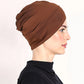 Myk og elastisk turbanhette for dame