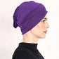 Myk og elastisk turbanhette for dame