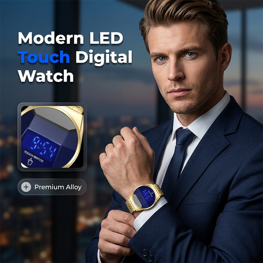 Moderne Digital Herreklokke med LED Touch-skjerm og Nattsyn