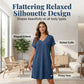 T-skjortekjole i Plus Size med V-hals