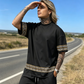 Herresett med T-skjorte og shorts
