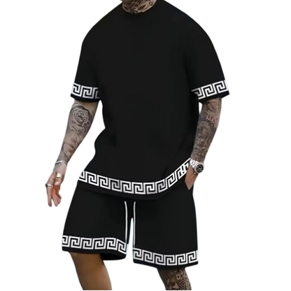 Herresett med T-skjorte og shorts