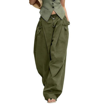 👖 50 % RABATT NÅ! 🏆 Voluminøse, plisserte lanternbukser – Løst sittende, elegante og med vide ben – perfekte for et stilig sommerlook eller en formell anledning ✨