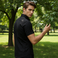 👕✨ Svart herreskjorte med tekstur – stilig og uunnværlig 🖤 Unik tekstur, mykt stoff, passer til alle anledninger ✨ NÅ 50 % RABATT – HALV PRIS 🔥